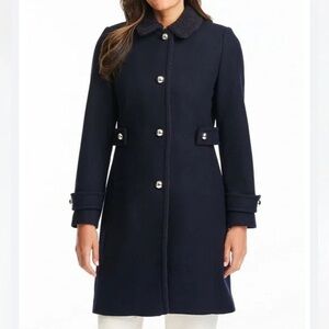 Kate Spade Sherpa Trimmed Wool Coat